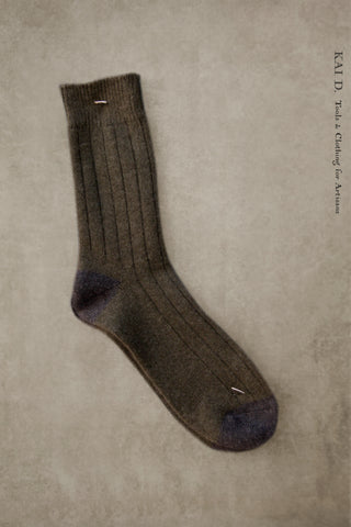 Cashmere Socks - Mens - Dark Olive