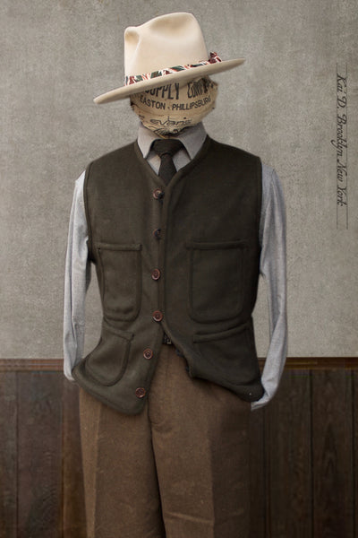 Cruiser Vest - Olive Wool Cashmere - M