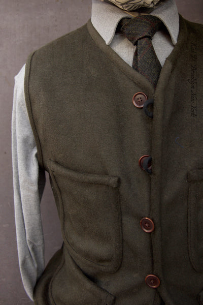 Cruiser Vest - Olive Wool Cashmere - M
