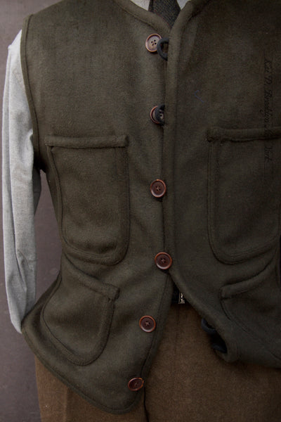 Cruiser Vest - Olive Wool Cashmere - M