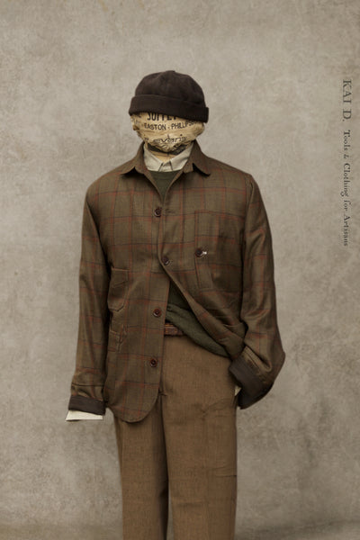 Degas Work Jacket - English Wool - Olive Drab - L