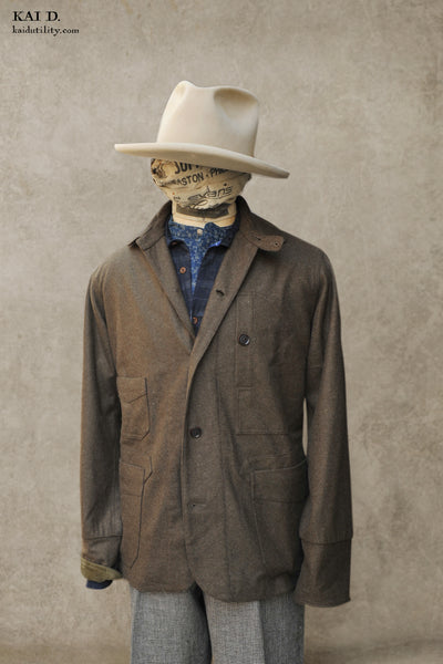 Degas Work Jacket - Olive Wool Felt - M, L