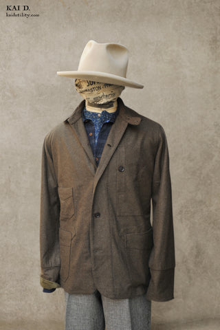 Degas Work Jacket - Olive Wool Felt - M, L