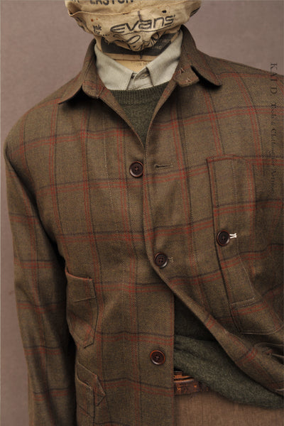 Degas Work Jacket - English Wool - Olive Drab - L