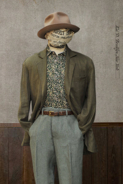 Shoemaker's Jacket - Crosshatched Linen Twill - L, XL