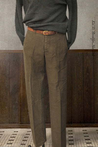 Kerouac Slim Pants - Olive Baby Moleskin - 30, 32, 34, 36, 38