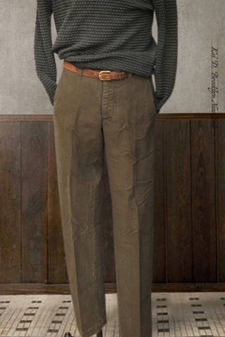 Kerouac Slim Pants - Olive Baby Moleskin - 30, 32, 34, 36, 38