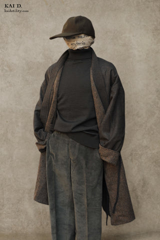 Full Length Japanese Farmer Coat - Miyama - Medium