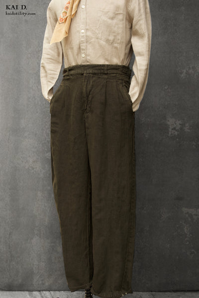 Wide Leg Matisse Pants - Olive - 30, 32, 34