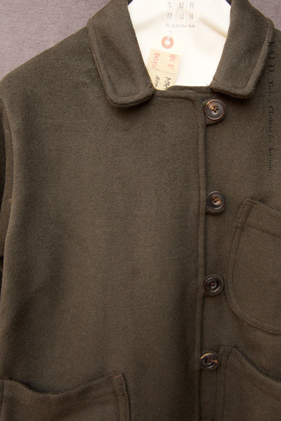 Mead Jacket - Wool/ Cashmere Deep Olive -  M (Shorter Version)