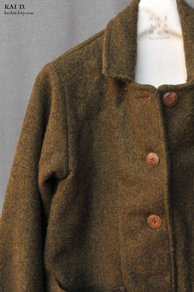 Overdyed Herringbone Mead Jacket - Golden Olive - S