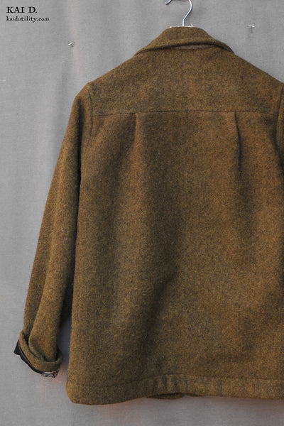 Overdyed Herringbone Mead Jacket - Golden Olive - S