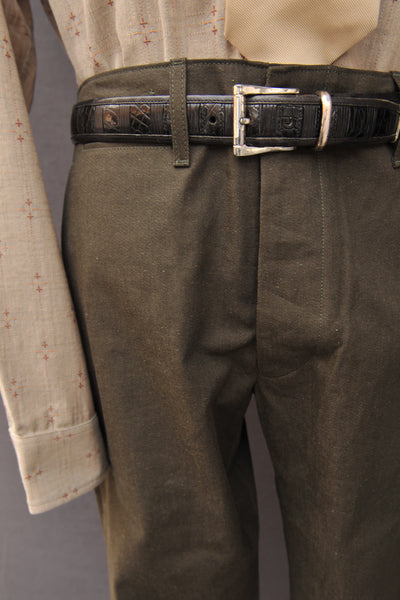 Blue Blanket Military Trousers - Green - 29, 30, 32, 34
