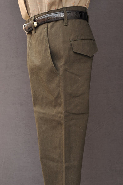 Blue Blanket Military Trousers - Green - 29, 30, 32, 34