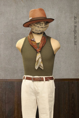 Drop Needle Ribbed Tank - Olive - M, L, XL