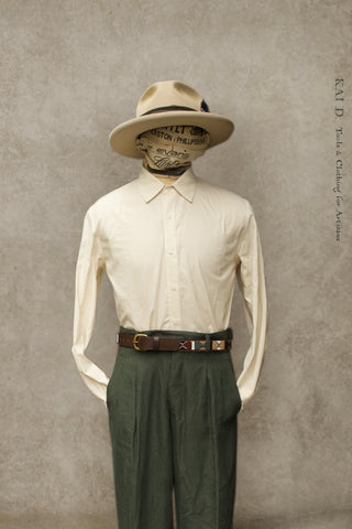 Delancey Shirt - Organic Cotton Oxford - Cream - S, M, L, XL, XXL