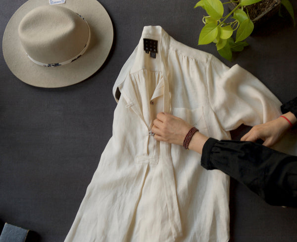 Agnes Shirt - Belgian Cream Linen - S