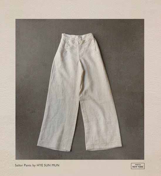 Sailor Pants Japanese Linen  - Oatmeal - XS, S,M, L