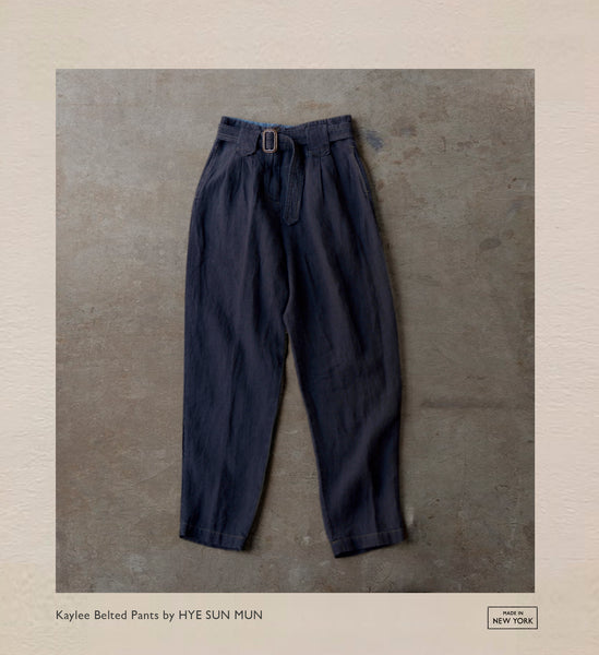 Kaylee Belted Pants - Artist Navy - XS, M, L