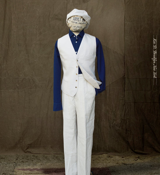 Dan Linen Vest - Ecru - L, XL