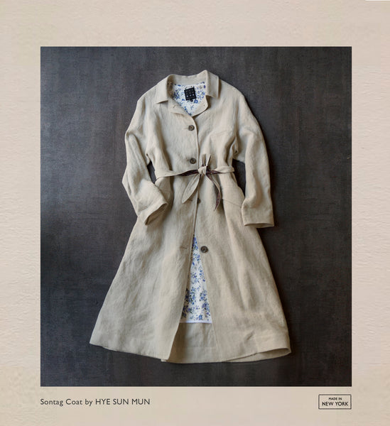 Sontag Coat - Japanese Pre Washed Linen- Sabi Oat -S, M
