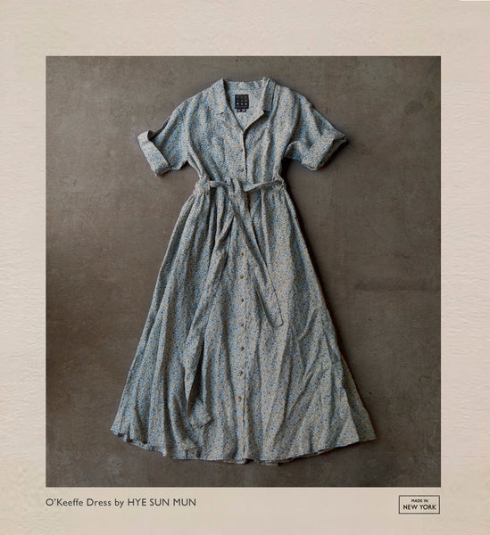 O'Keeffe Dress -Japanese Mini Floral Linen - XS, S, M,L