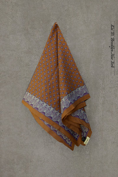 Cotton Square Scarf - Mini Paisley