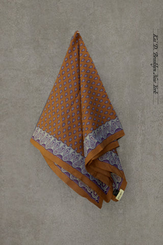 Cotton Square Scarf - Mini Paisley
