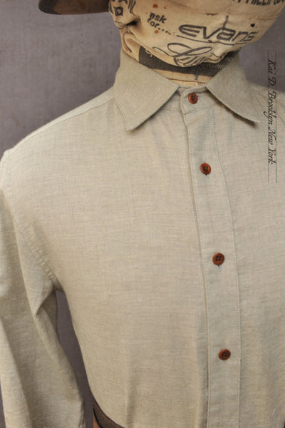 Delancey Shirt - Pale Green Soft Herringbone - S, M, L, XL, XXL