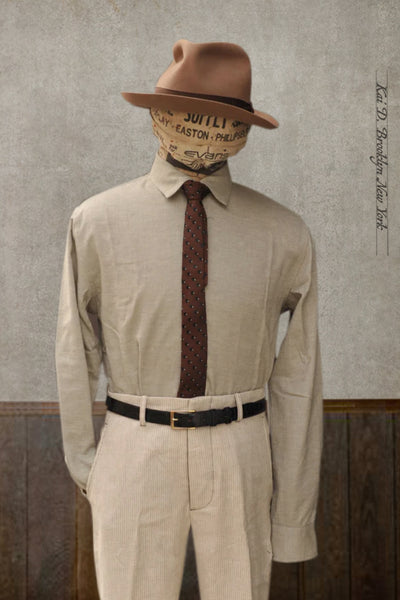 Delancey Shirt - Pale Green Soft Herringbone - S, M, L, XL, XXL