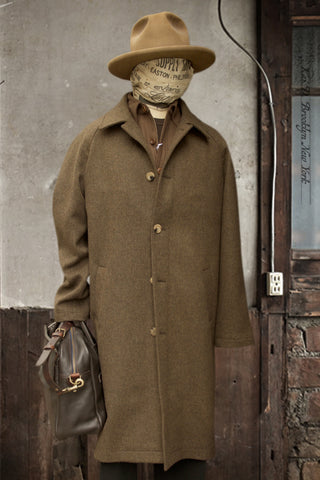 Parisian Raglan Coat - Austrian Wool - Chocolate Brown - 48 (NO RETURN)