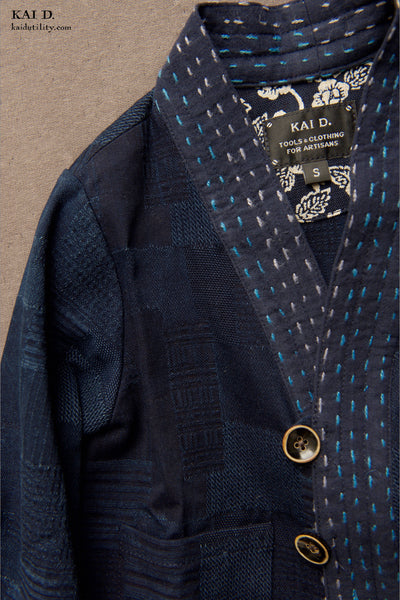 Children's Kimono Jacket - Patchwork Indigo - S, M, L