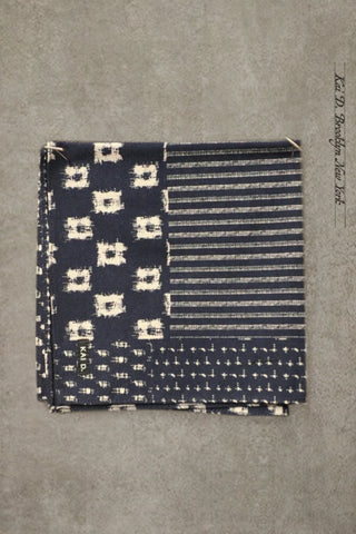 Indigo Patchwork Pocket Square - Indigo