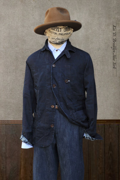 Degas Jacket - Patchwork Weave Deep Indigo - S, M, L, XL