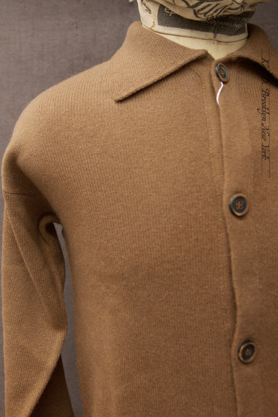 Perlman Zip Up Cardigan- Merino Wool Cashmere - Pecan - S, M, L