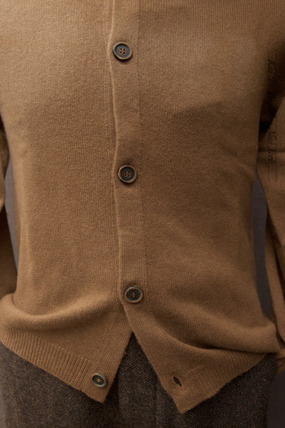 Perlman Zip Up Cardigan- Merino Wool Cashmere - Pecan - S, M, L