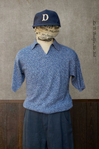 Perlman Polo - Cotton Cashmere - Marled Blue - S, M, L