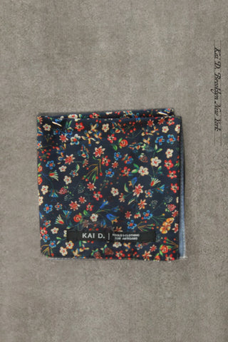 Reversible Petit Floral Pocket Square - Colorful