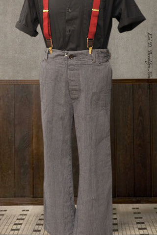 Wide Cut Photographer's Trousers - Mini Hickory Stripe - 30, 32, 34, 36