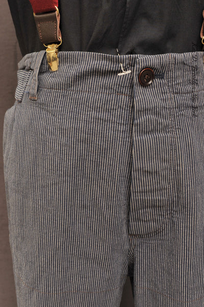 Wide Cut Photographer's Trousers - Mini Hickory Stripe - 30, 32, 34, 36