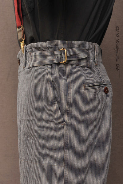 Wide Cut Photographer's Trousers - Mini Hickory Stripe - 30, 32, 34, 36