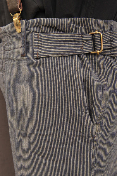 Wide Cut Photographer's Trousers - Mini Hickory Stripe - 30, 32, 34, 36
