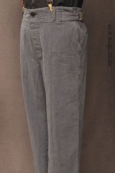 Wide Cut Photographer's Trousers - Mini Hickory Stripe - 30, 32, 34, 36