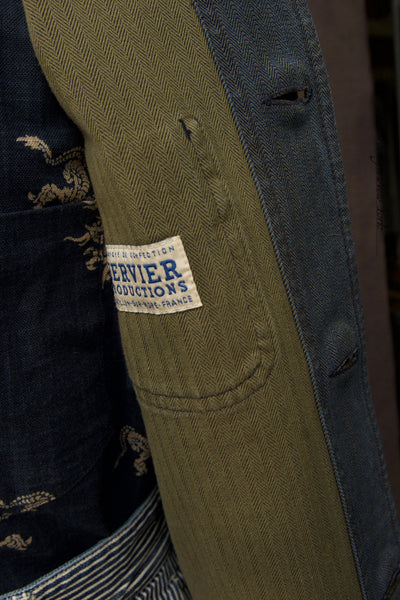 Le Bourgeron Jacket - Indigo/Khaki - S, M, L