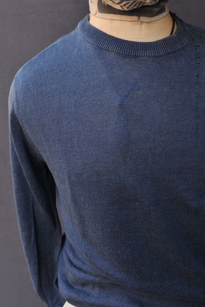 Fine Gauge Linen LS Tee - Pigment Blue - S, M, L