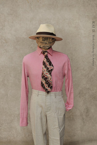 Italian Flannel Denham Shirt - Vibrant Pink - S, M