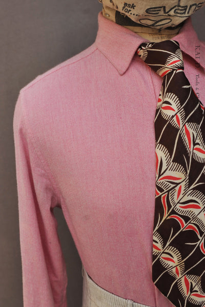 Italian Flannel Denham Shirt - Vibrant Pink - S, M