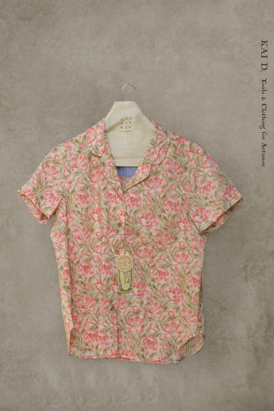 Karina Shirt - Pink Liberty Floral Cotton  - S, M