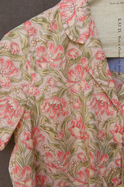 Karina Shirt - Pink Liberty Floral Cotton  - S, M