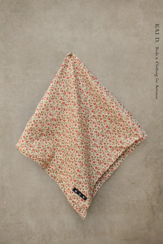 Neckerchief / Head Scarf - Pink/Green Floral